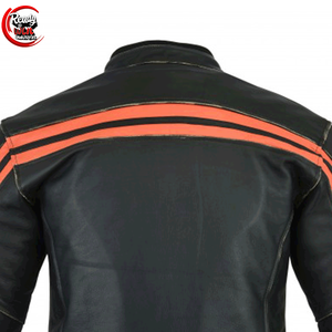 2025 nouveauté hommes haute qualité en cuir PU veste Design de Style de rue avec col montant pour moto Style toile tissu - Product Image 4