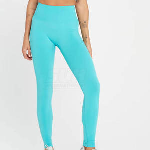 High Quality <b>Cheap</b> Price Wholesale Women Yoga <b>Leggings</b> Mid Solid Quick Dry Breathable Best Selling Latest Design for Online Sale - Product Image 5