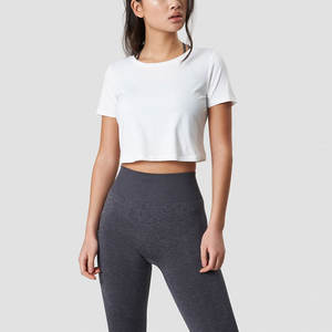 New Custom Design <b>High</b> Quality Women Crop <b>Top</b> T Shirts Wholesale <b>Low</b> Price Women Crop <b>Top</b> T Shirts - Product Image 1