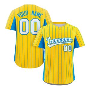 Maillot de baseball gris anthracite à rayures, personnalisable avec logo d'équipe, vêtement de sport respirant à boutons, uniforme de baseball professionnel - Product Image 6