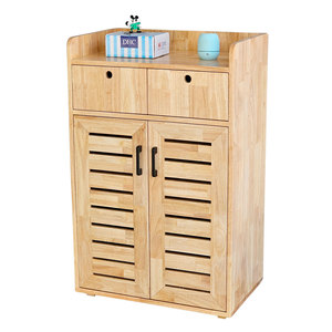 Mueble Moderno para Zapatos de Madera de Caucho de 60x40x100cm, Convertible, para Sala de Estar, KG68074 - Product Image 1