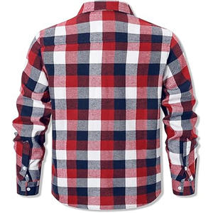 Chemise en flanelle pour hommes, prix de gros OEM, respirante, confortable, décontractée, de haute qualité, prix bas, chemise en flanelle pour hommes pour adultes - Product Image 2