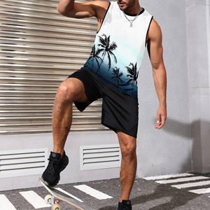 Camiseta sin mangas en blanco con cuello redondo de poliéster, camiseta sin mangas de peso pesado Lisa personalizada de lujo con logotipo estampado personalizado, camiseta en blanco con cuello redondo para hombre de gran tamaño - Product Image 4