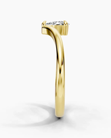 Bague de fiançailles en diamant de laboratoire taille poire, or jaune 18 carats, 2 carats, pierre certifiée durable, bague de mariage pour elle, bijoux romantiques