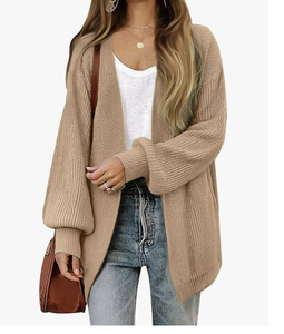 Cárdigan Grueso Extra Grande para Mujer, Diseño Abierto, Cárdigan Largo de Invierno, Logotipo Personalizado, Fábrica Directa de Bangladés, Nueva Llegada - Product Image 4