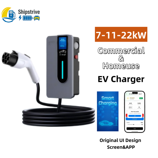 Manufacturer Wholesale Type2 7-22KW Electric Car EV Charger 32A AC Wallbox Charging Station New Condition