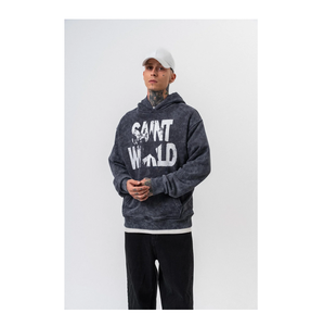 เสื้อฮู้ดสตรีทแวร์ผู้ชายไซส์ใหญ่ สไตล์โอเวอร์ไซส์ ผ้าเฟรนช์เทอร์รี่ มีกระเป๋า ดีไซน์เฉพาะตัว ผลิตจากผ้าฝ้าย 100% ไม่หดตัว เหมาะสำหรับฤดูใบไม้ร่วง รับผลิตแบบ ODM สำหรับเด็กผู้ชาย - Product Image 1