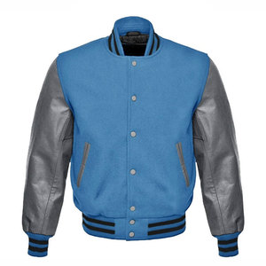 Vestes unisexes d'université Veste OEM en laine et cuir avec écusson en chenille et logo personnalisé Style bombardier Letterman - Product Image 1