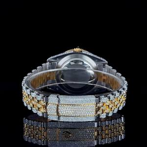 Reloj de Lujo Exclusivo con Incrustaciones de Moissanita Estilo Hip Hop para Hombre, con Esfera Dorada con Diamantes, Reloj Premium de Estilo Moderno - Product Image 3