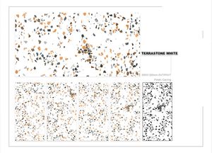 600x1200mm TERRASTONE BLANCO Azulejos de porcelana antibacterianos antideslizantes Acabado mate moderno Sólido para uso en habitaciones interiores Europa - Product Image 2
