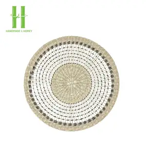 High Quality Custom Table Decorations for Christmas Vietnam Round <b>Seagrass</b> Braided <b>Placemats</b> in Various Sizes Made From Bamboo - Product Image 1