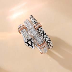 Jeulia Sterling Silver Knot Snake Fashion Band <b>Ring</b> - Product Image 6