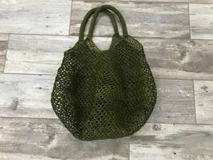 Madagascar Women's 100% Raffia <b>Handbag</b> with Cute Crochet <b>Handles</b> Cotton Lining Two Straps Open Drawstring Closure for Shop Use - Product Image 2
