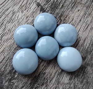 Cabujón de forma redonda de ópalo peruano azul natural, piedras preciosas calibradas con parte posterior plana, corte ovalado certificado IGI, todos los tamaños disponibles - Product Image 5