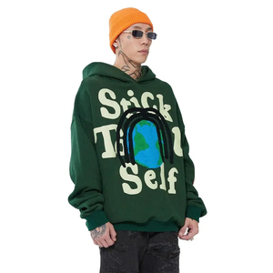 OEM vente en gros meilleure qualité 100% coton mélangé pull à capuche bouffant imprimé unisexe design pour hommes femmes brodé hiver 2025 - Product Image 5