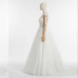 Vestido de Novia de Organza con Lentejuelas, Tela de Organza Brillante, Adornado, Traje de Novia para Ceremonia, Proveedor de Vestidos de Novia - Product Image 2