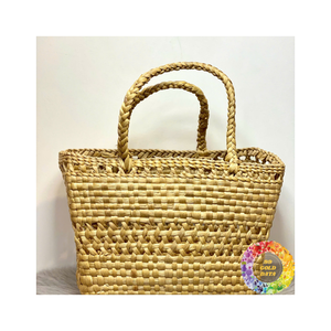 Durable Handwoven Seagrass Beach <b>Bag</b> Handmade <b>Straw</b> Purse with Inner Pocket for Stylish Summer Travel and Everyday Use - Product Image 5