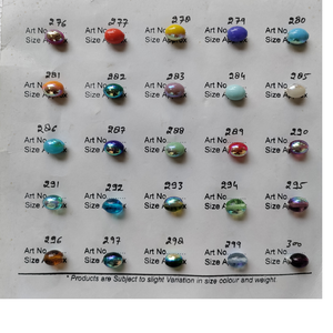 Perles en verre ovales sur mesure avec finition métallique brillante pour la fabrication de bijoux, tailles personnalisées pour colliers et bracelets, destinées aux créateurs et à la revente - Product Image 1