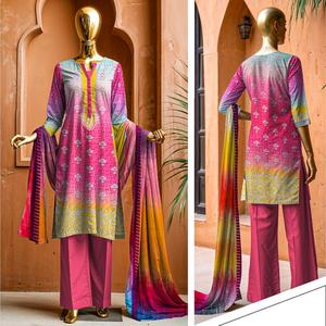 Vestido de verano para mujer, ropa elegante estampada de algodón/vestido de césped, ropa de verano 2025 para mujer, trajes de algodón/césped estampados - Product Image 4