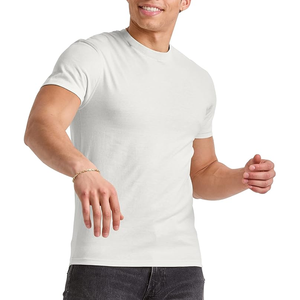 Impression de logo personnalisé de haute qualité T-shirts pour hommes T-shirt à manches courtes pour hommes adultes Microfibre Crew Fitness Col arrondi Sporting - Product Image 1