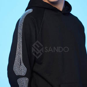 ชุดวอร์มประดับพลอยเทียมสำหรับผู้ชายชุดวิ่งวิ่งสำหรับผู้ชายใส่สบายน้ำหนักเบามีซิป - Product Image 6