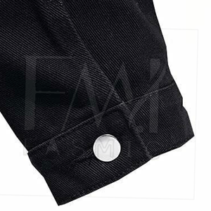 Los hombres negros lisos usan chaquetas de mezclilla con estilo para hombres con chaquetas de mezclilla de manga larga de Pekín personalizadas - Product Image 3