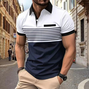 Camiseta de Verano para Hombre, 100% Algodón, Antiarrugas, Manga Corta, de Alta Calidad, Corte Regular, Transpirable, Diseño Liso - Product Image 4