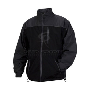 Men's Reflective Zippered <b>Jacket</b> Comfortable Collar Breathable and Safety Features for High Visibility - Product Image 5