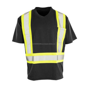 T-shirt réfléchissant haute visibilité, vêtements de travail de sécurité à manches courtes personnalisés pour hommes, adapté aux travaux de construction et aux travaux en plein air - Product Image 5