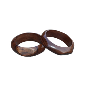 Handmade Natural Finish Wood Jewelry Artisan-Crafted <b>Wooden</b> Bracelets and <b>Bangles</b> with Carved Design Fashion Ornaments - Product Image 5