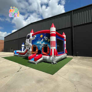 Château Gonflable Commercial Bouncy Castle Slide Pool Combo Wet Dry avec Panier Basket Direct Usine - Product Image 5