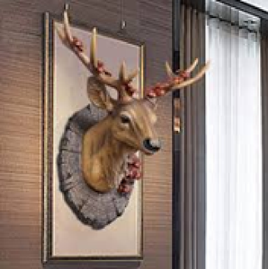 Elegante cabeza de animal azul de estilo geométrico. Decoración de pared minimalista y elegante. Disponible a precios de mayoreo. - Product Image 2