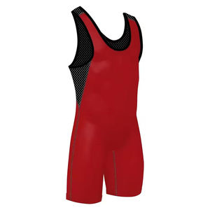 Ce maillot de lutte extensible avec logo sur le devant offre un confort de niveau professionnel, une compression respirante et une structure durable pour les tournois. - Product Image 6