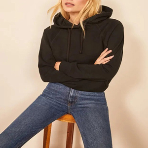 Tendances 2025 : Sweat-shirts à capuche en molleton 100 % coton pour femmes, manches longues, personnalisables avec logo brodé ou imprimé, design uni décontracté - Product Image 5