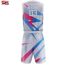 Uniformes de basket-ball personnalisés avec logo et numéro d'équipe, imprimés sur mesure, 100% polyester respirant, sans manches, vente en gros - Product Image 4