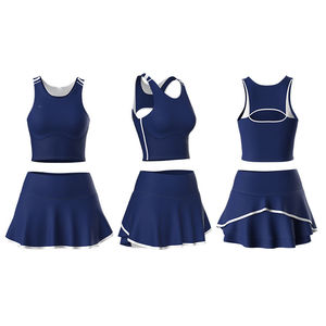 Polo de Tenis Personalizado 2026 para Mujer, Transpirable, con Falda, Diseño Frontal y en la Cintura, 100% Poliéster, Manga Corta, Cuello en V - Product Image 4