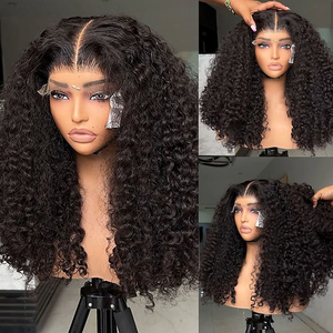 Perruque en dentelle frontale HD 7x5, cheveux bouclés birmans pixie, cuticules alignées, 100% cheveux vierges, fournisseurs de perruques, cheveux humains, sans colle, prête à porter, perruque Go - Product Image 1