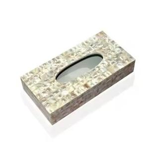 Porte-serviettes et boîte à mouchoirs faits à la main au design moderne incrustation de nacre multi-usage pour la table à manger et la cuisine à bas prix - Product Image 1