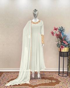 Nouvelle robe de soirée avec dupatta et pantalon assorti, couleur magnifique avec broderie, tenue décontractée, robe de cérémonie - Product Image 4