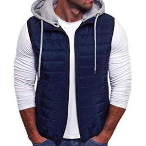 Chaqueta Varsity Casual de Moda de Primavera para Hombre, Sin Mangas, Acolchada, Impermeable, Transpirable, 100% Fibra de Poliéster - Product Image 1