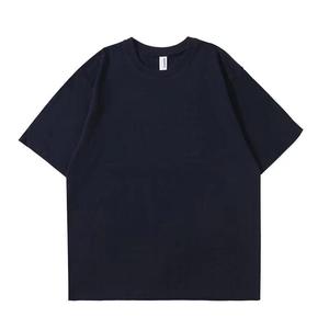 Dernier modèle de t-shirts en gros à épaules tombantes surdimensionnées OEM T-shirt personnalisé 100% coton imprimé t-shirt uni pour hommes - Product Image 4