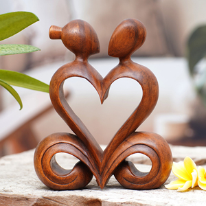 Esculturas de madera natural estatuas al aire libre escultura de madera estatua abstracta hecha a mano para decoración moderna del hogar y regalos - Product Image 4