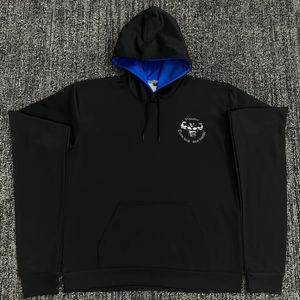 Wholesale Premium Good Quality Dropshipping Spring Men's Boxy Fit Turtleneck Embroidery Streetwear 100% Cotton Hoody Quarter Zip - Product Image 1