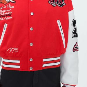 2024 nouveau Design personnalisé Chenille broderie patchs goutte épaule université vestes unisexe haute rue hiver Vintage Baseball - Product Image 6