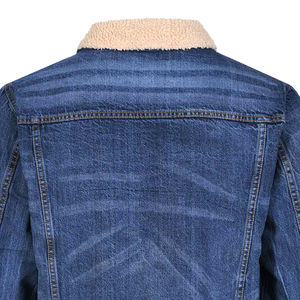 Wholesale Designer Custom Blue Denim <b>Jacket</b> High Quality Regular Fit <b>Sherpa</b> Lined Fashion Jean Denim <b>Jacket</b> for <b>Men</b> - Product Image 6