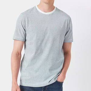 Camiseta de Manga Corta para Hombre, 100% Algodón de Alta Calidad, Cuello Redondo, Estilo Holgado, Personalizable con Diseño de Letras y Logotipo Tejido - Product Image 4