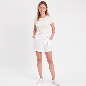 Shorts d'été pour femmes, style cache-cœur, à nouer à la taille, décontractés, vente en gros OEM ODM, personnalisation du logo, faible MOQ - Product Image 5