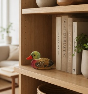 Figurina di Animale in <span class=keywords><strong>Legno</strong></span> di Tiglio Naturale, Anatra Intagliata a Mano, Scultura Decorativa per Arredamento Casa - Product Image 6