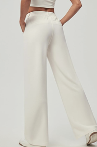 Pantalons larges à taille haute confortables et décontractés avec deux poches latérales, nouveau design, logo personnalisé, vente en gros directe d'usine au Bangladesh - Product Image 4