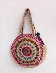 กระเป๋าโท้ทใส่ชายหาดของผู้หญิงออกแบบได้เองฤดูร้อนผ้าคอตตอนสีครีมซับในผ้าใบพร้อมปอกระเจาถักกันน้ำและด้ามยาว - Product Image 2